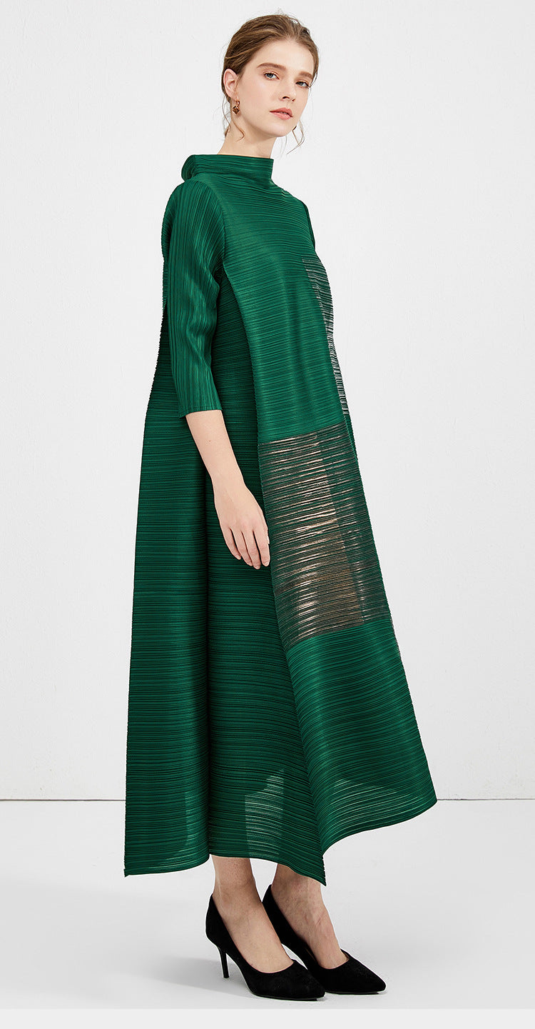 فستان سهرة عشبي تصميم كوري عصري ياقة عريضة - Lagonna | لاقونا