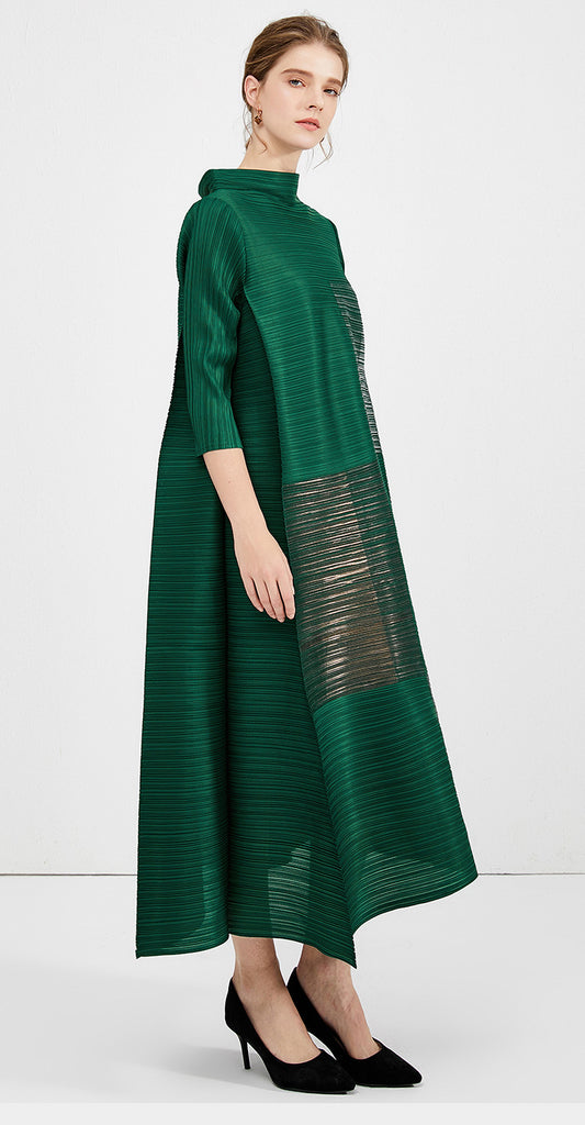 فستان سهرة عشبي تصميم كوري عصري ياقة عريضة