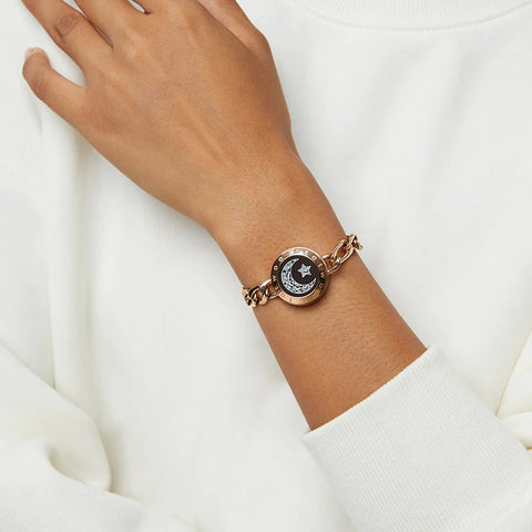 سوار ذكي سلسلة فيجارو ذهب أسود - Lagonna | لاقونا سوار ذكي سلسلة فيجارو ذهب أسود - Lagonna | لاقونا