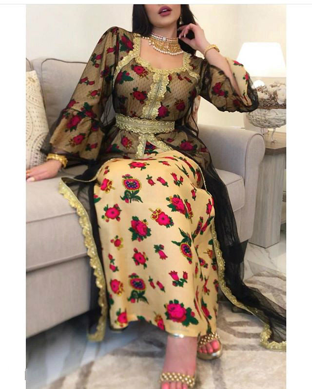 جلابية تراثية قطعتين مع حزام - Lagonna | لاقونا جلابية تراثية قطعتين مع حزام - Lagonna | لاقونا