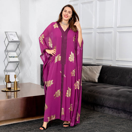 جلابية شيفون اكمام فراشة - Lagonna | لاقونا