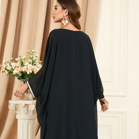 جلابية سهرة سوداء تطريز مذهب - Lagonna | لاقونا جلابية سهرة سوداء تطريز مذهب - Lagonna | لاقونا