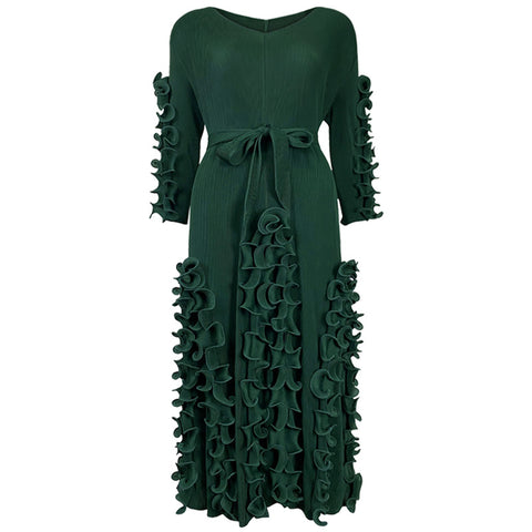 فستان تصميم كوري مشجر عصري و انيق - Lagonna | لاقونا