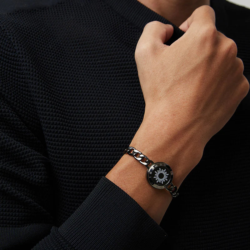 سوار ذكي سلسلة فيجارو ذهب أسود - Lagonna | لاقونا سوار ذكي سلسلة فيجارو ذهب أسود - Lagonna | لاقونا