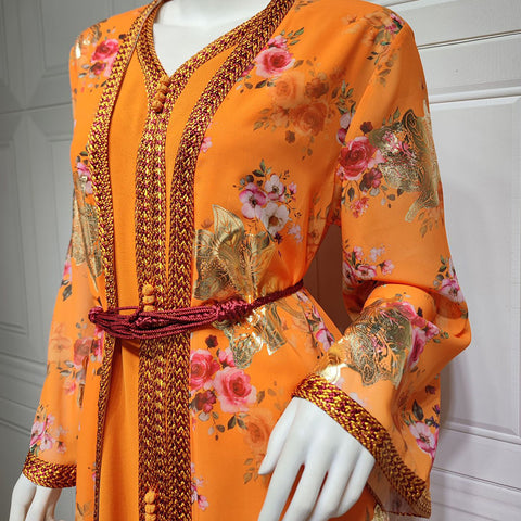 جلابية قفطان قطعتين حزام عودي - Lagonna | لاقونا جلابية قفطان قطعتين حزام عودي - Lagonna | لاقونا