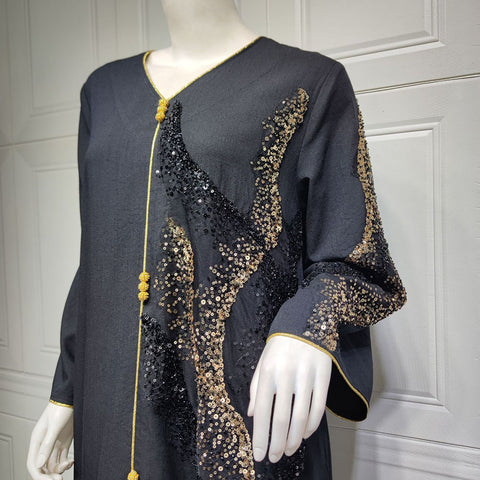 جلابية سوداء للمناسبات - Lagonna | لاقونا جلابية سوداء للمناسبات - Lagonna | لاقونا