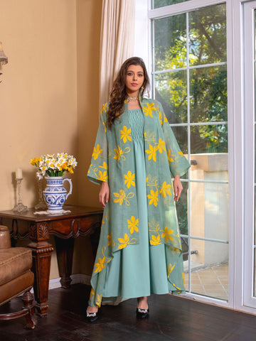 جلابية قطعتين للمناسبات تصميم فستان سهرة - Lagonna | لاقونا جلابية قطعتين للمناسبات تصميم فستان سهرة - Lagonna | لاقونا