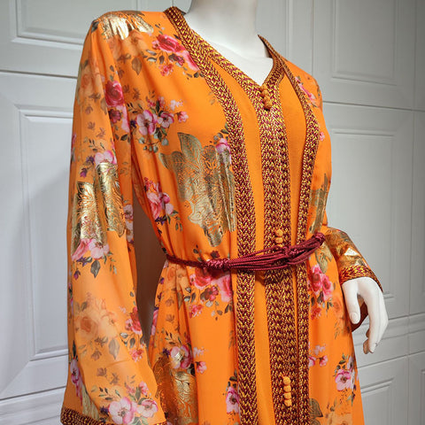 جلابية قفطان قطعتين حزام عودي - Lagonna | لاقونا جلابية قفطان قطعتين حزام عودي - Lagonna | لاقونا