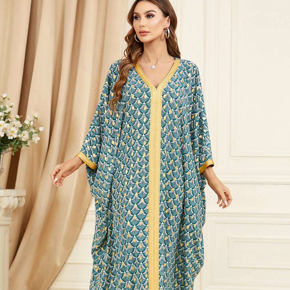 جلابية تصميم دراعة كويتي مشجر جلابية تصميم دراعة كويتي مشجر