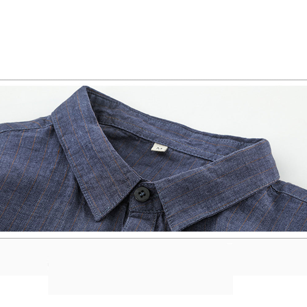 قميص كتان رجالي لون كحلي - Lagonna | لاقونا قميص كتان رجالي لون كحلي - Lagonna | لاقونا