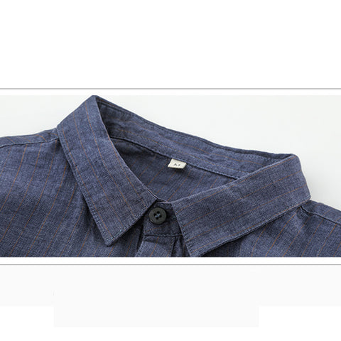 قميص كتان رجالي لون كحلي - Lagonna | لاقونا قميص كتان رجالي لون كحلي - Lagonna | لاقونا