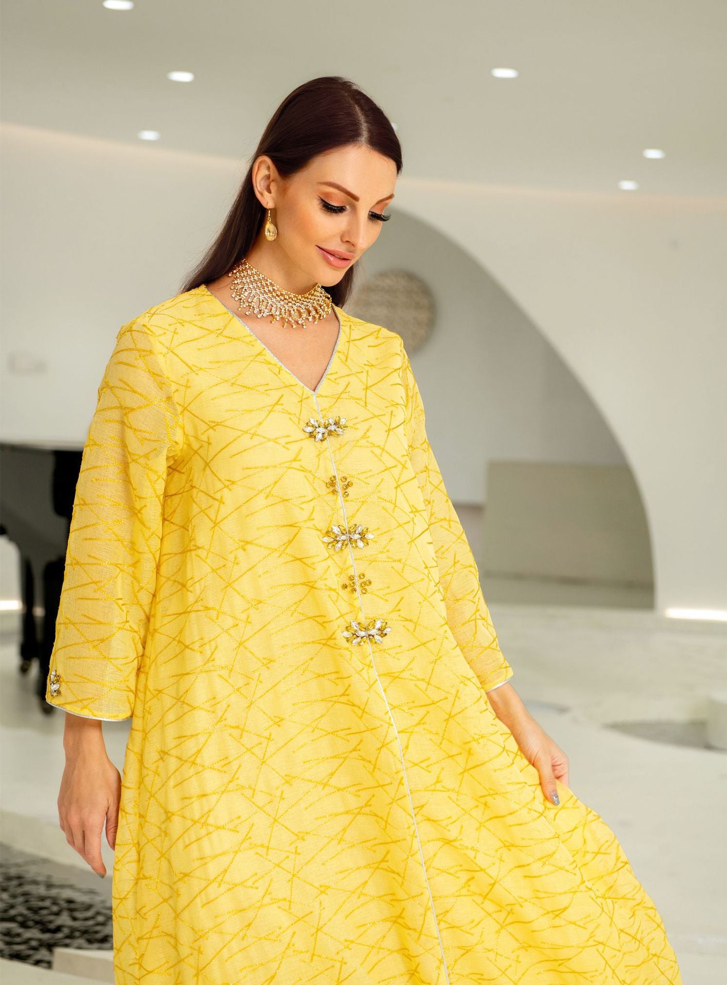 جلابية تصميم ياباني - Lagonna | لاقونا جلابية تصميم ياباني - Lagonna | لاقونا