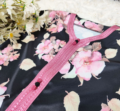 جلابية مشجرة بالورد - Lagonna | لاقونا جلابية مشجرة بالورد - Lagonna | لاقونا