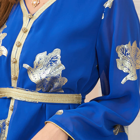 جلابية قفطان تطريز انيق بحزام - Lagonna | لاقونا جلابية قفطان تطريز انيق بحزام - Lagonna | لاقونا