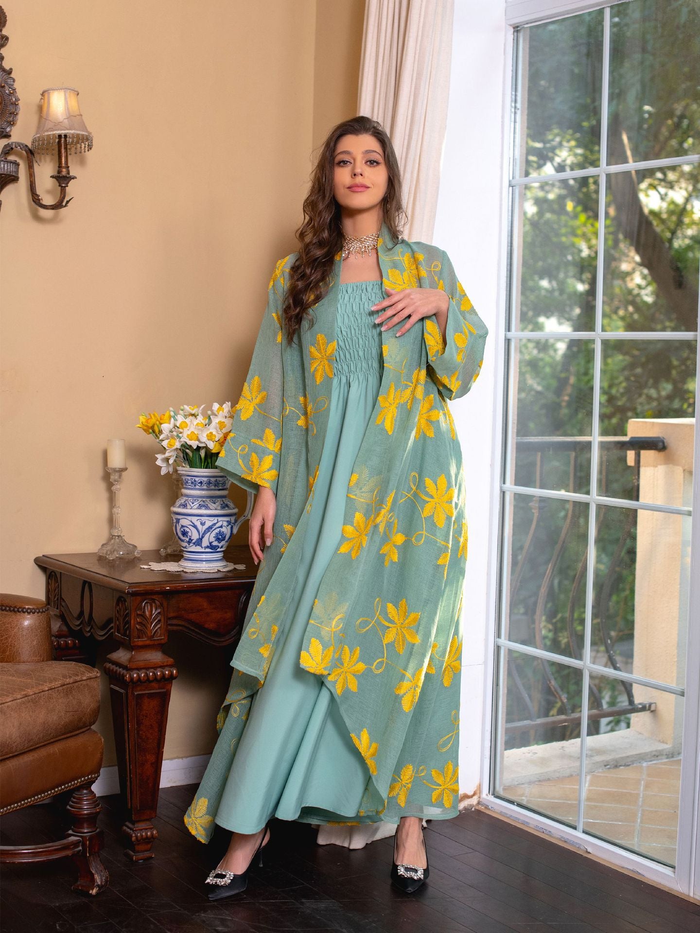 جلابية قطعتين للمناسبات تصميم فستان سهرة - Lagonna | لاقونا جلابية قطعتين للمناسبات تصميم فستان سهرة - Lagonna | لاقونا