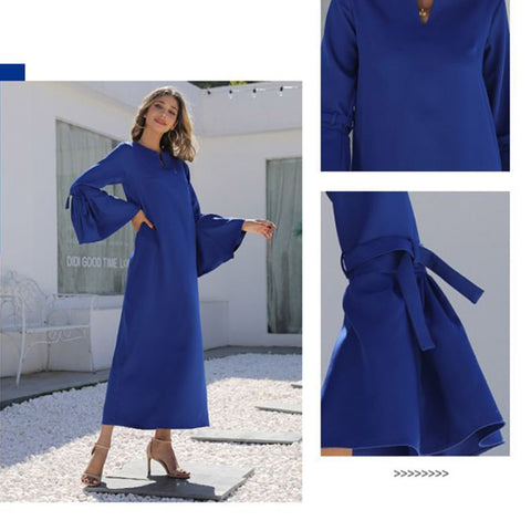 جلابية فخمة لون ازرق تصميم انيق - Lagonna | لاقونا جلابية فخمة لون ازرق تصميم انيق - Lagonna | لاقونا