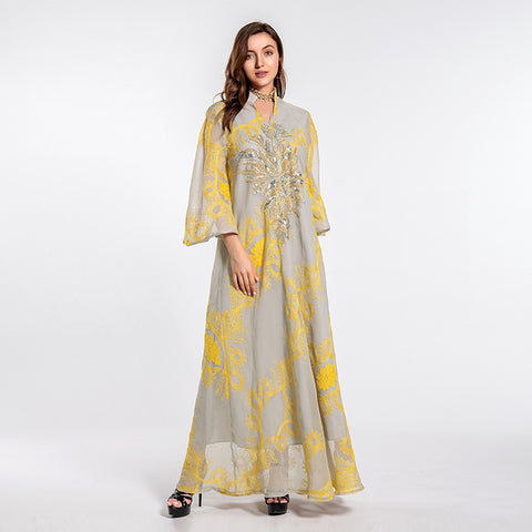 جلابية دراعة تطريز كامل - Lagonna | لاقونا جلابية دراعة تطريز كامل - Lagonna | لاقونا