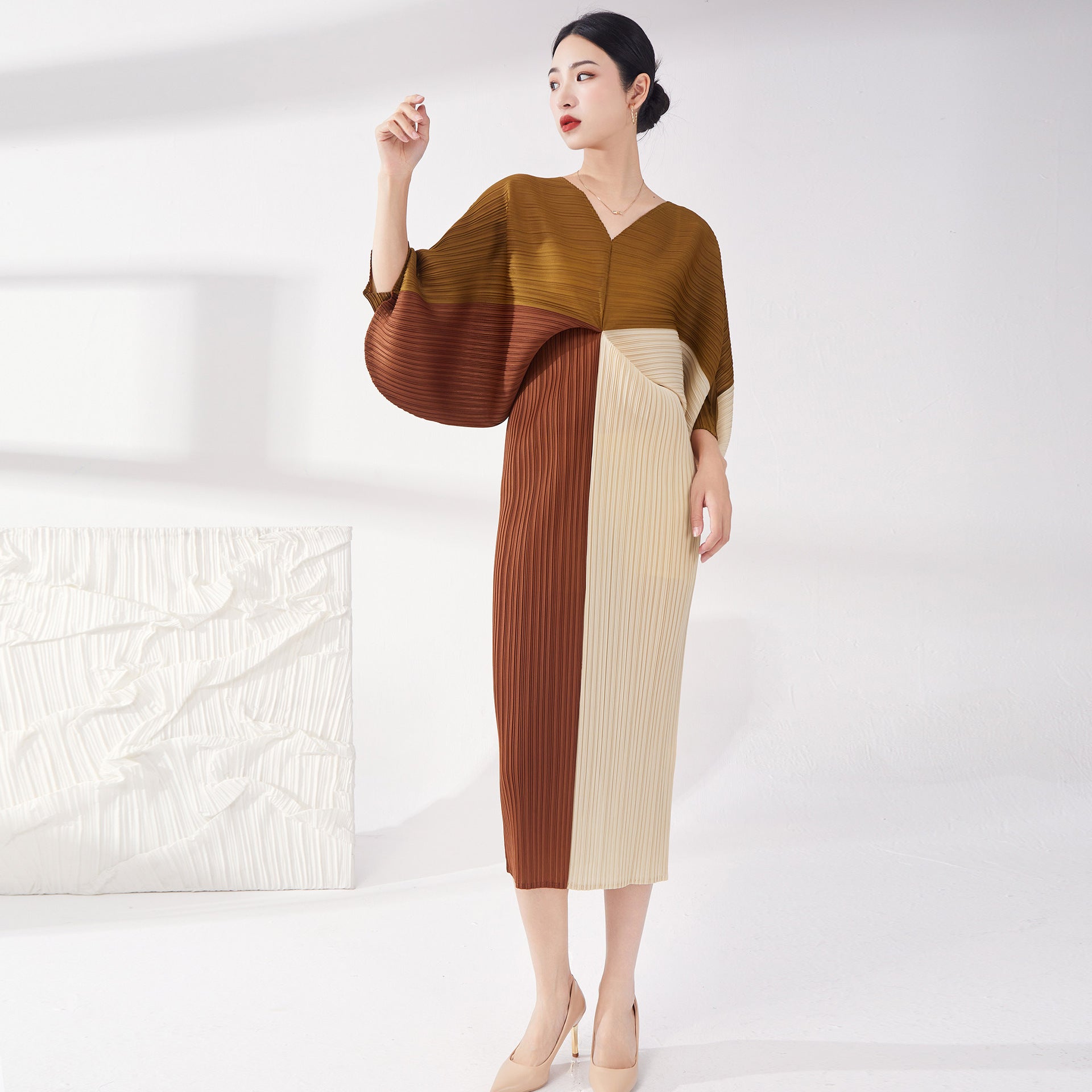 فستان سهرة تصميم كوري الوان متناغمه عصرية - Lagonna | لاقونا