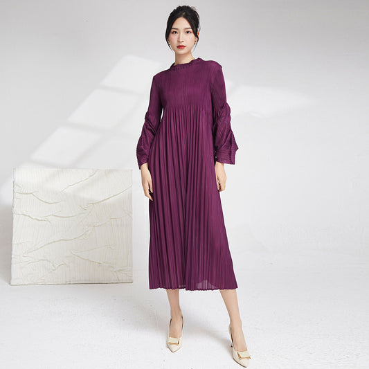 فستان سهرة انيق لون ارجواني تصميم انيق ستايلي - Lagonna | لاقونا