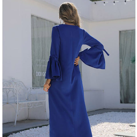 جلابية فخمة لون ازرق تصميم انيق - Lagonna | لاقونا جلابية فخمة لون ازرق تصميم انيق - Lagonna | لاقونا