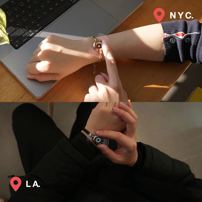 سوار ذكي سلسلة فيجارو ذهب و جلد اسود - Lagonna | لاقونا سوار ذكي سلسلة فيجارو ذهب و جلد اسود - Lagonna | لاقونا