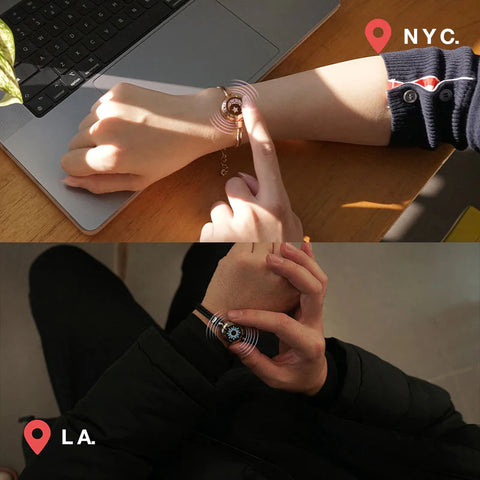 سوار ذكي سلسلة فيجارو ذهب و جلد اسود - Lagonna | لاقونا سوار ذكي سلسلة فيجارو ذهب و جلد اسود - Lagonna | لاقونا