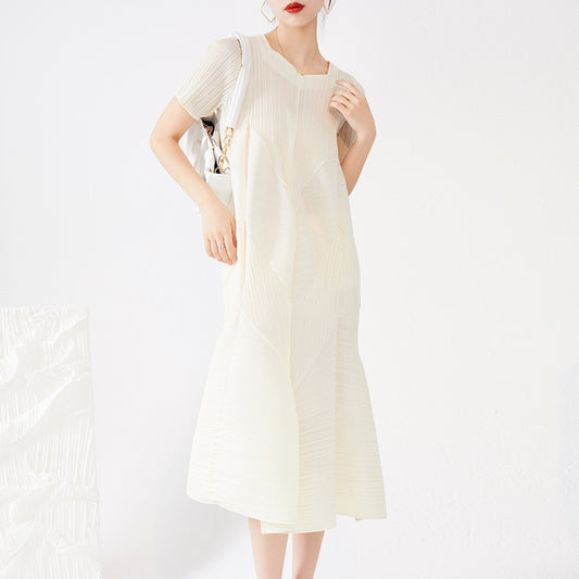 فستان تصميم كروي اكمام قصيرة متعدد الالوان