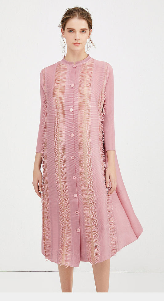 فستان سهرة تصميم ازياء كورية بازارير امامية ميدي - Lagonna | لاقونا