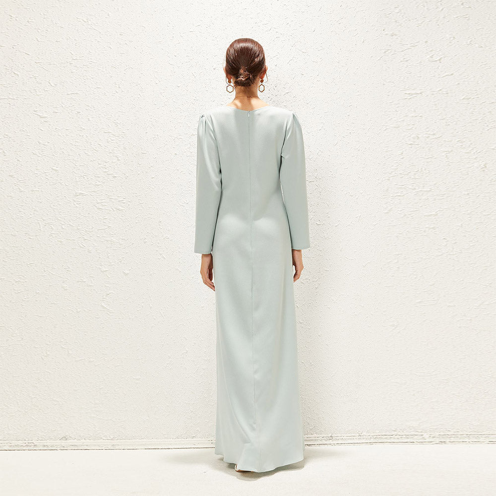 فستان انيق تصميم خليجي بتطريز كامل القطعه من الامام - Lagonna | لاقونا فستان انيق تصميم خليجي بتطريز كامل القطعه من الامام - Lagonna | لاقونا