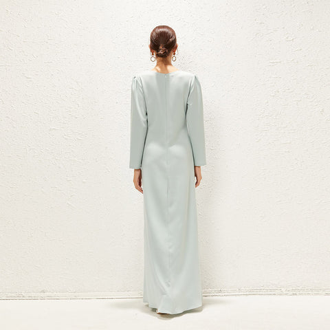 فستان انيق تصميم خليجي بتطريز كامل القطعه من الامام - Lagonna | لاقونا فستان انيق تصميم خليجي بتطريز كامل القطعه من الامام - Lagonna | لاقونا