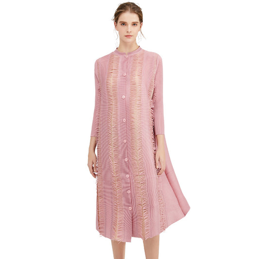 فستان سهرة تصميم ازياء كورية بازارير امامية ميدي - Lagonna | لاقونا