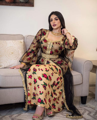 جلابية تراثية قطعتين مع حزام - Lagonna | لاقونا جلابية تراثية قطعتين مع حزام - Lagonna | لاقونا