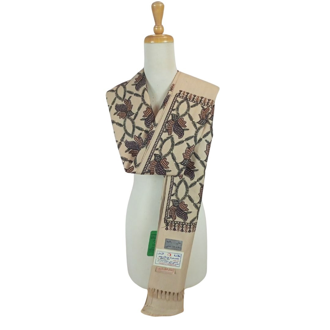 شال كشميري بيج غامق مطرز - Lagonna | لاقونا شال كشميري بيج غامق مطرز - Lagonna | لاقونا