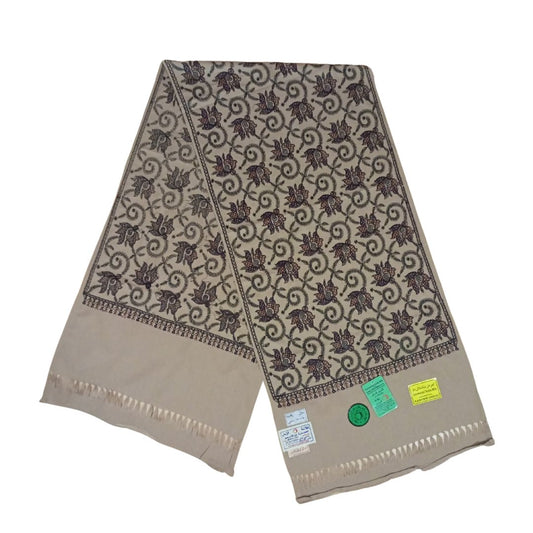 شال كشميري بني غامق مطرز - Lagonna | لاقونا