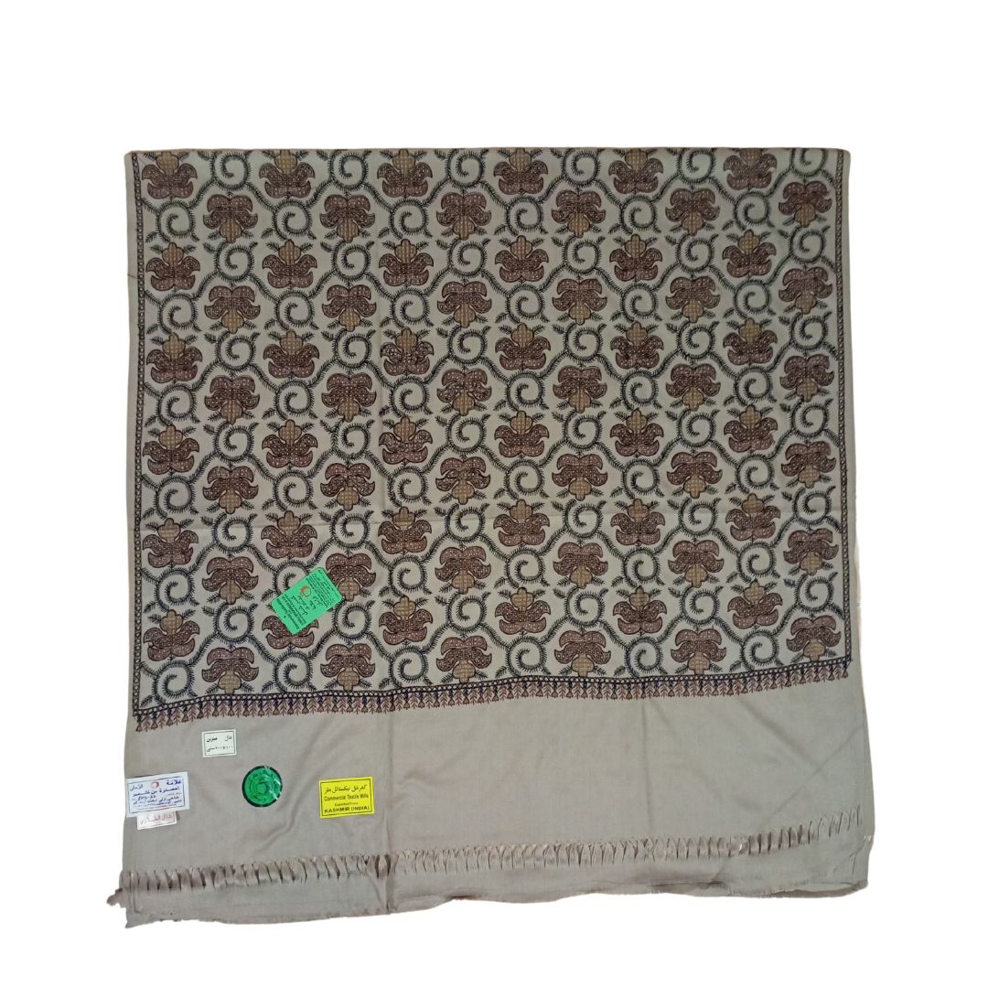 شال كشميري بني غامق مطرز - Lagonna | لاقونا شال كشميري بني غامق مطرز - Lagonna | لاقونا