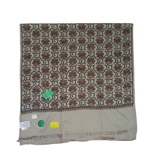 شال كشميري بني غامق مطرز - Lagonna | لاقونا