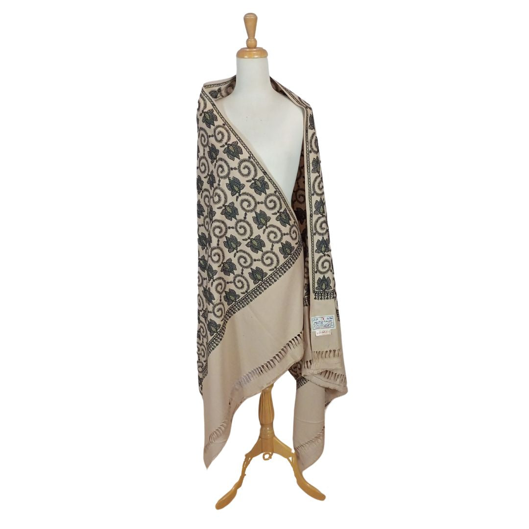 شال كشميري بني تطريز اسلامي شرقي - Lagonna | لاقونا شال كشميري بني تطريز اسلامي شرقي - Lagonna | لاقونا
