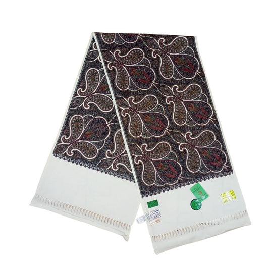 شال فاخر ابيض تطريز اسلامي - Lagonna | لاقونا