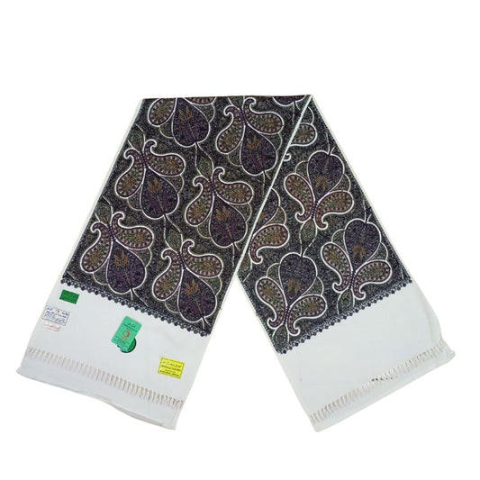 شال كشميري فاخر ابيض مطرز - Lagonna | لاقونا