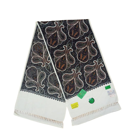 شال كشميري ابيض فاخر مطرز - Lagonna | لاقونا