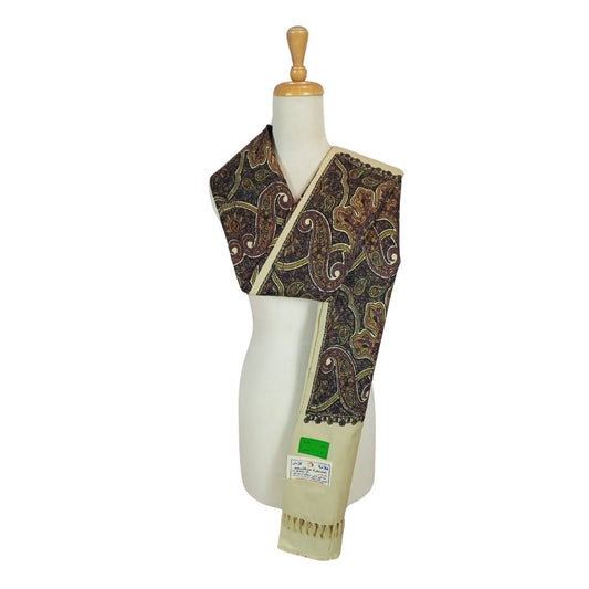 شال كشميري بني فاخر تطريز اسلامي - Lagonna | لاقونا