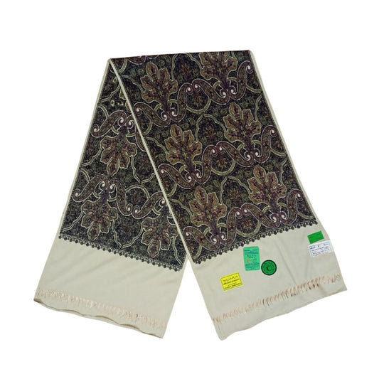 شال كشميري بني فاخر تطريز اسلامي - Lagonna | لاقونا