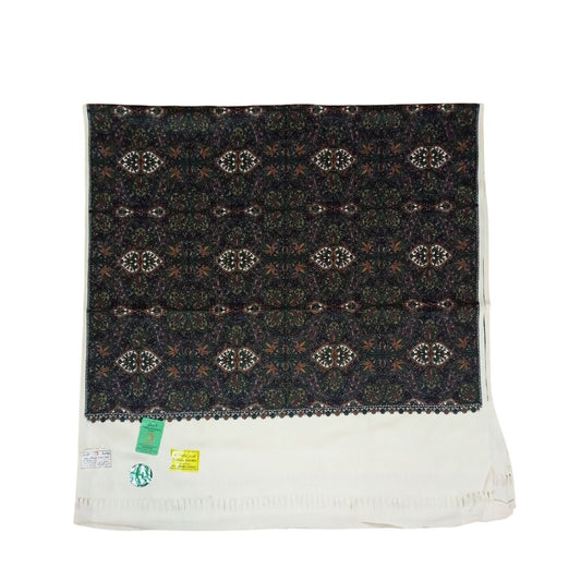 شال كشميري فاخر ابيض مطرز شرقي طول مترين - Lagonna | لاقونا