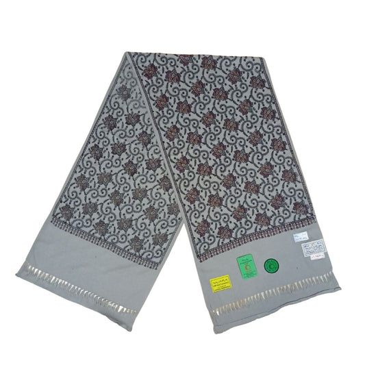 شال كشميري رمادي تطريز كامل - Lagonna | لاقونا