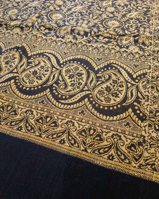 شال شتوي فاخر كحلي غامق