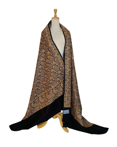 شال شتوي فاخر اسود مذهب شال شتوي فاخر اسود مذهب
