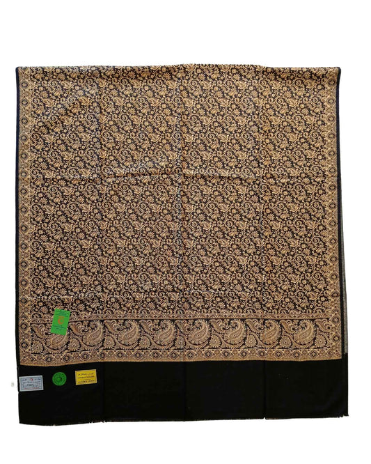 شال شتوي فاخر اسود مذهب