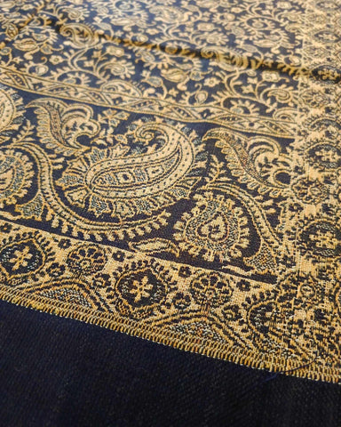 شال شتوي فاخر اسود مذهب شال شتوي فاخر اسود مذهب