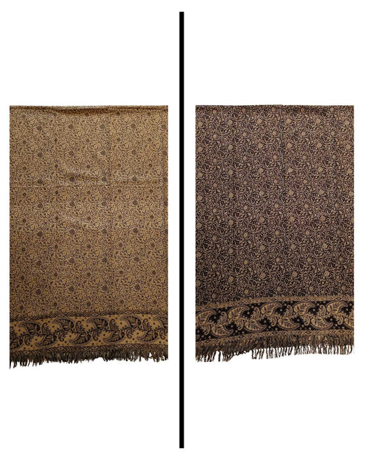 شال كشميري شتوي فاخر بوجهين