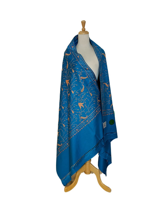 شال كشميري أزرق